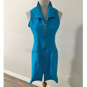 Zippered Dress in Blue - NWOT